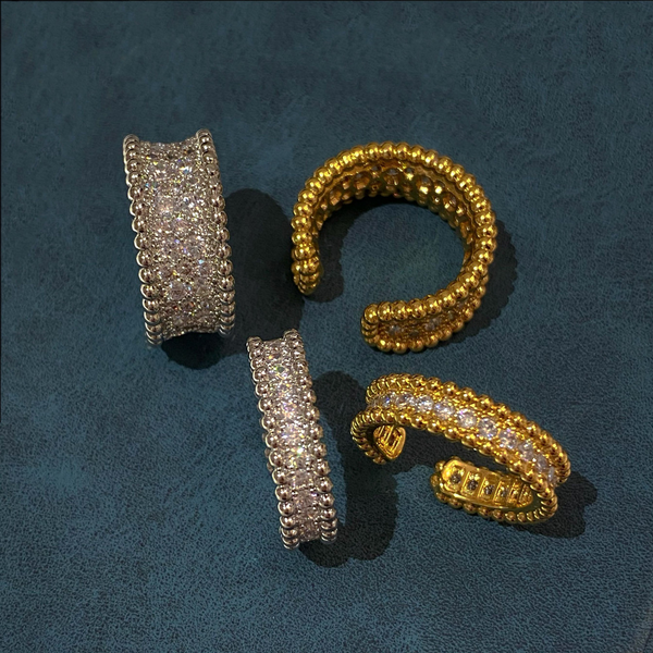 Fashion Light Luxury Style Diamond Ring Trendy High Quality Girls Open Index Finger Rings