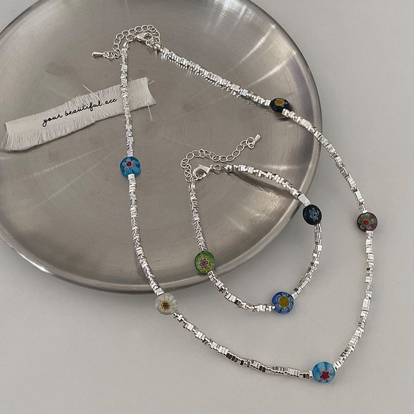Natural Shell Beaded Necklace Set New Style Irregular Beaded Bracelet Necklace for Women