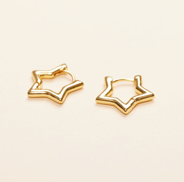 Star Hoop Earrings