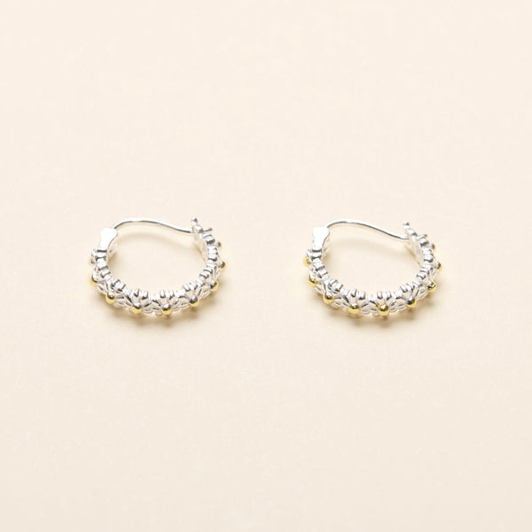 Daisy Silver Hoops [Sterling Silver]